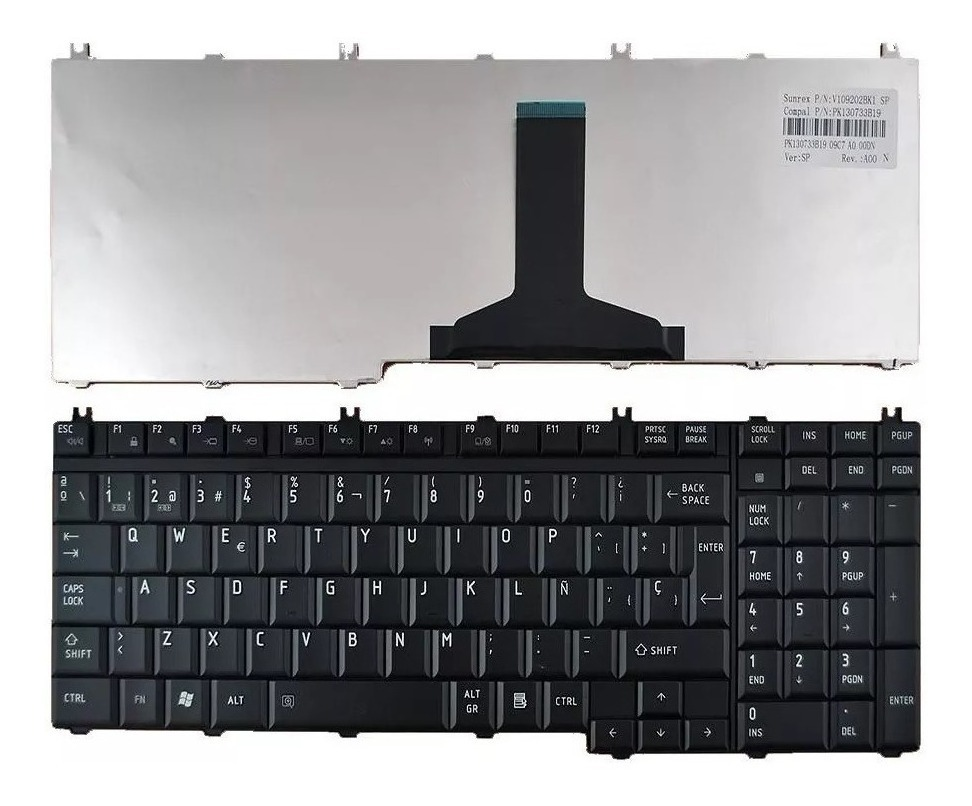 Teclado Toshiba Satellite A500 A505 A505D L500 L500D L505 L515 L550 L350 P300