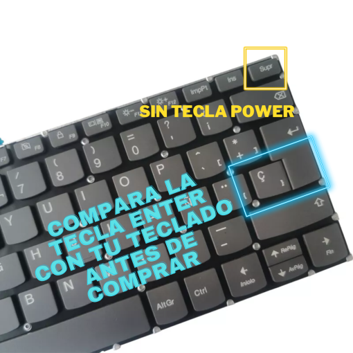 Teclado Lenovo Ideapad 330-14IKB 330-14IKBR 520S-14IKB 330-14AST 330-14IGM Español - Imagen 2